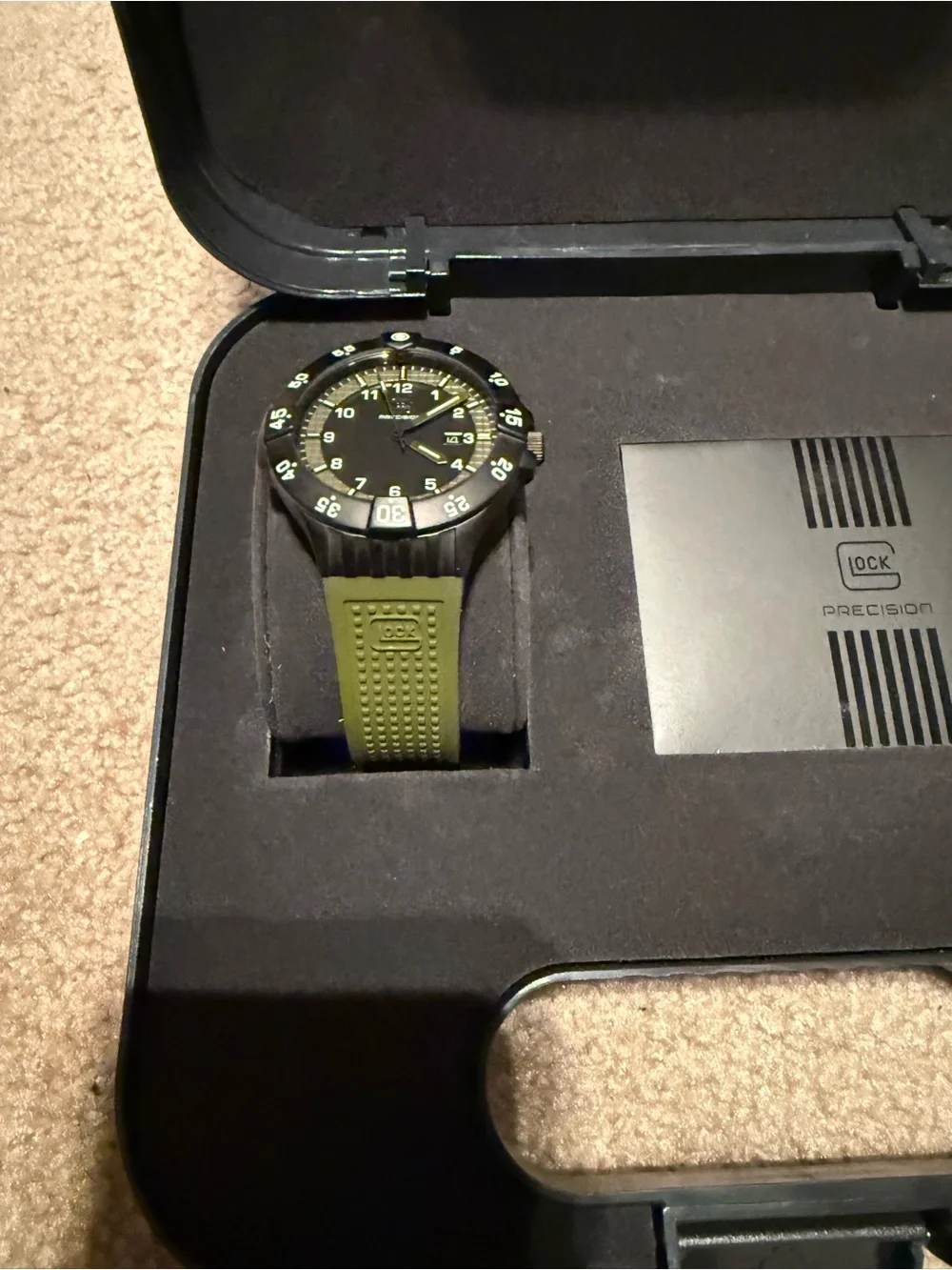 Men's Green and Black Sport Watch